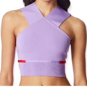 Herve Leger Purple Crop Top NWT